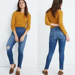 Madewell 10” High-Rise Skinny Jean: Drop Step-hem Editon in Everton